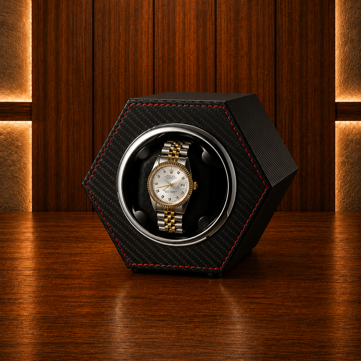 Remontoir montre automatique cuir