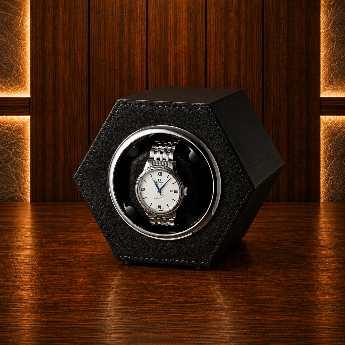 Remontoir montre automatique cuir