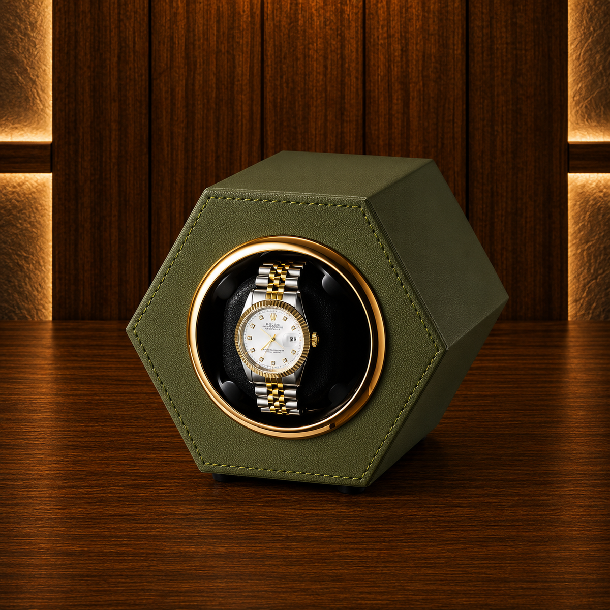Remontoir montre automatique cuir