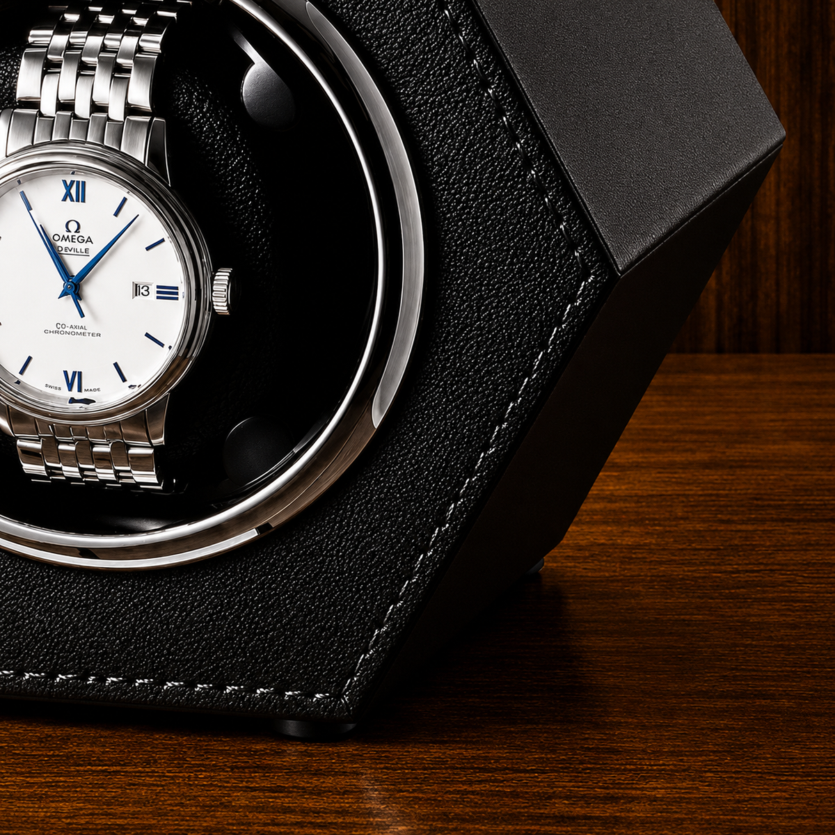 Remontoir montre automatique cuir