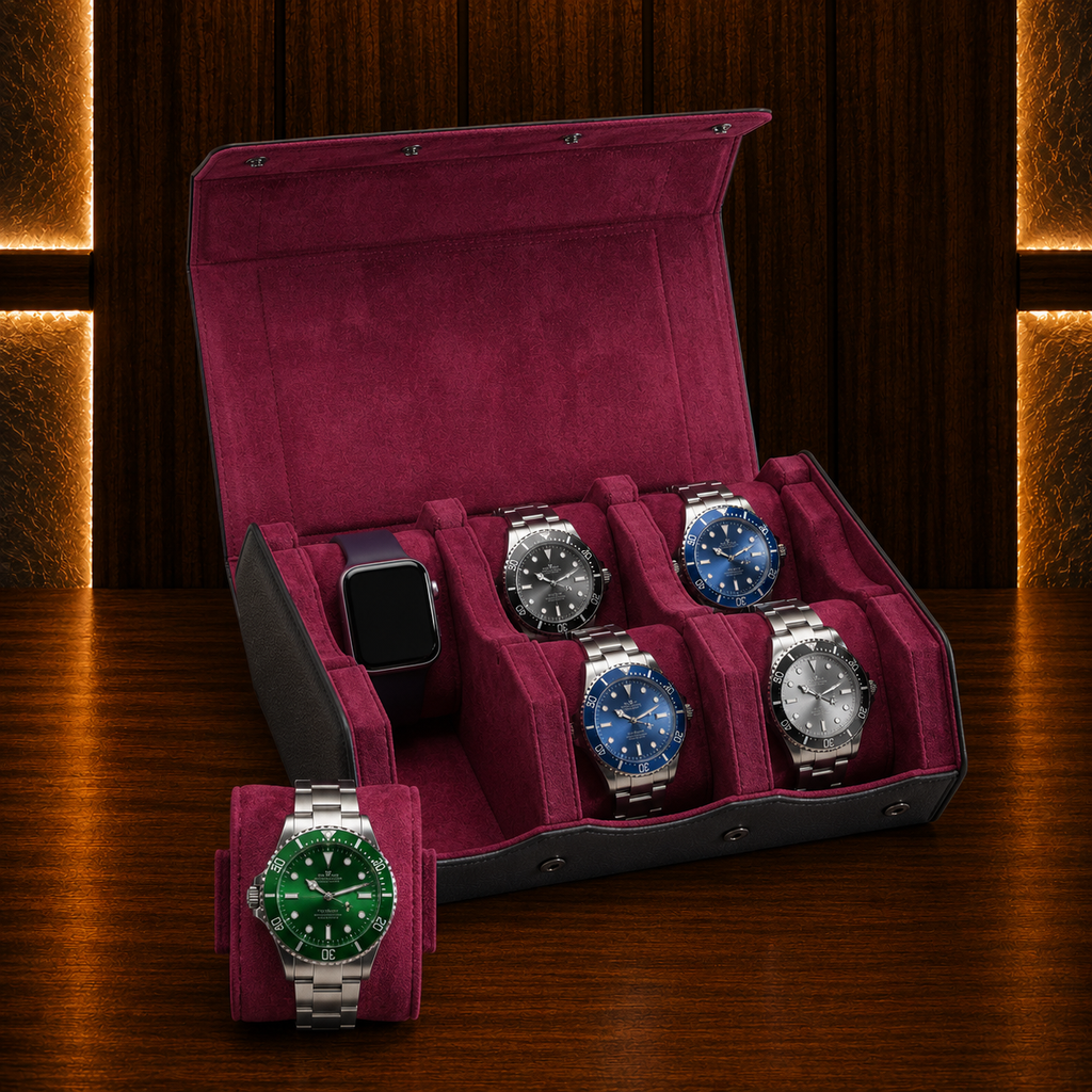 Boîte à montres 6 montres simili cuir