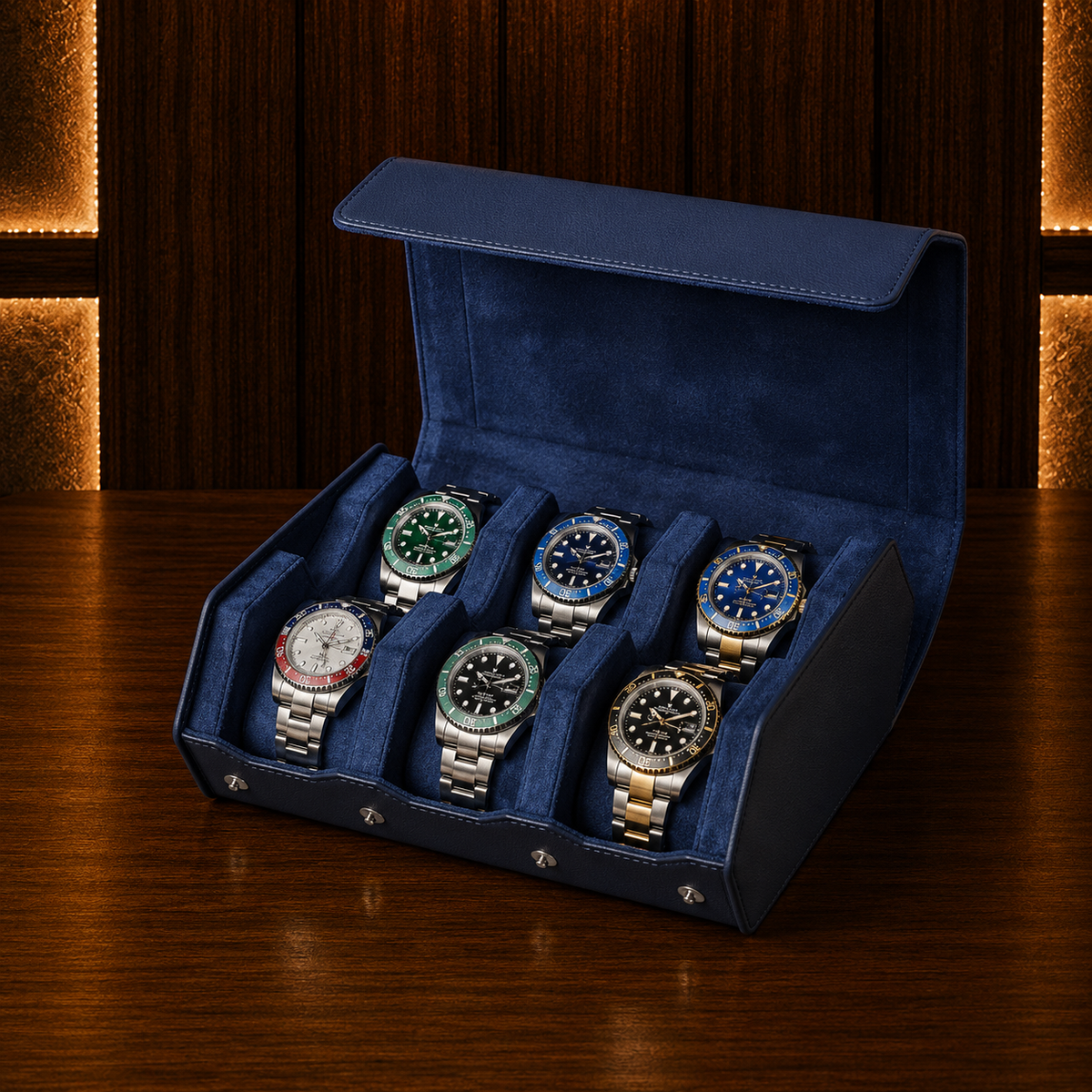 Boîte à montres homme 6 emplacements