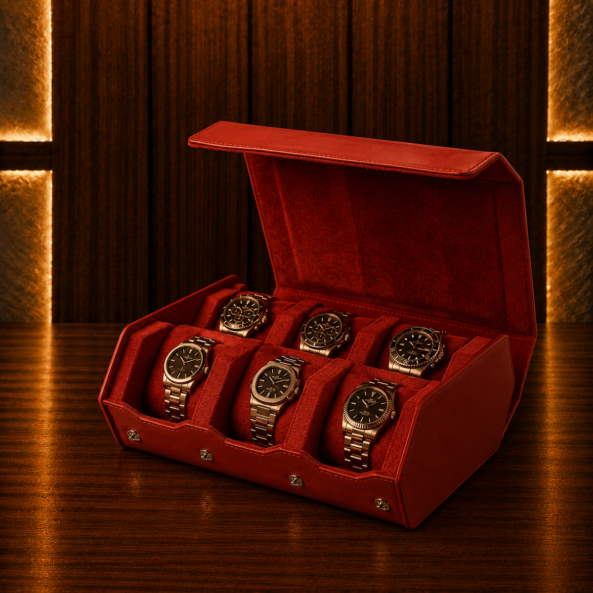 Boîte à montres homme 6 emplacements