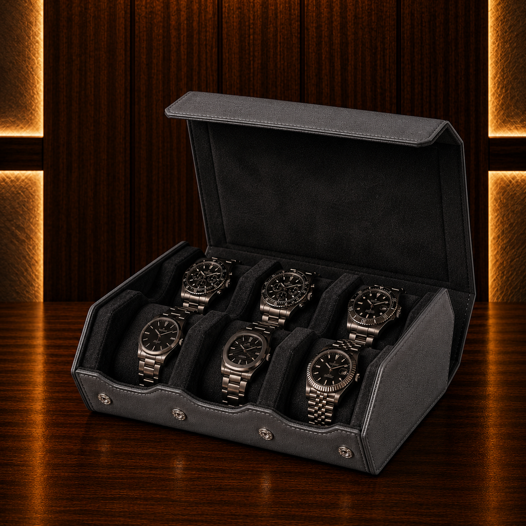 Boîte à montres homme 6 emplacements