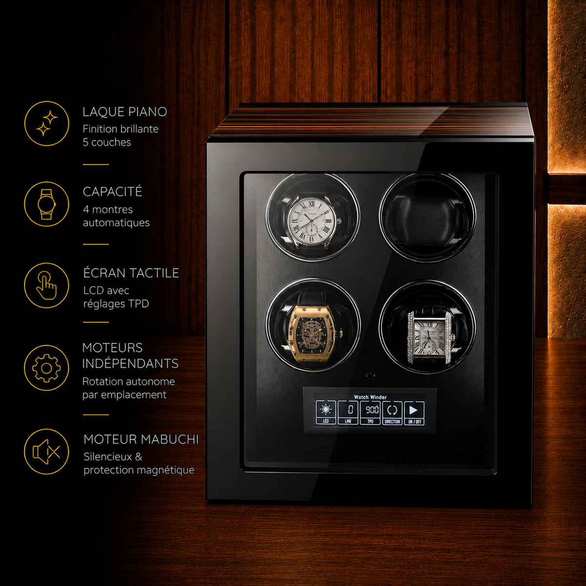 Remontoir automatique pour 4 montres