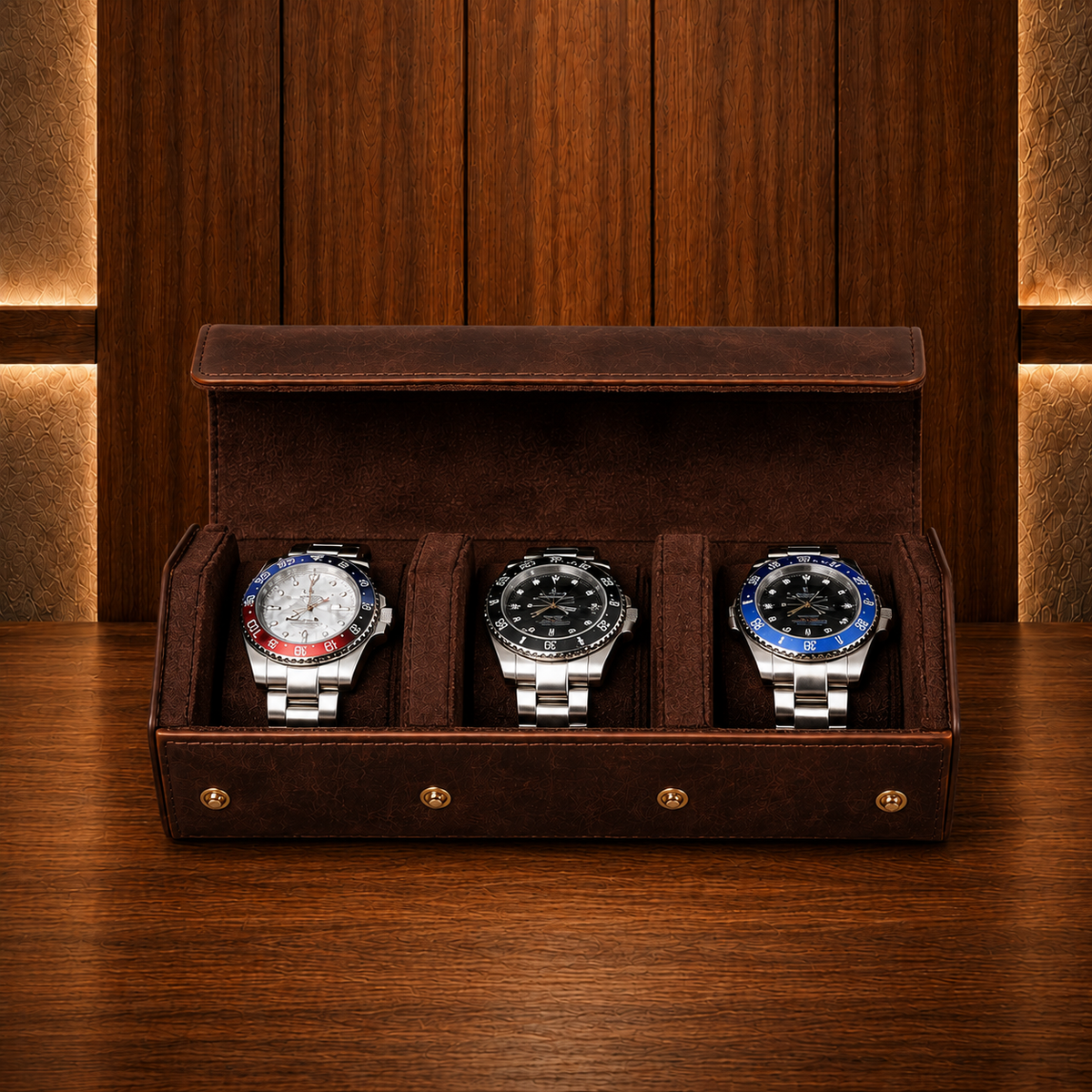 Boîte à montres homme 3 emplacements