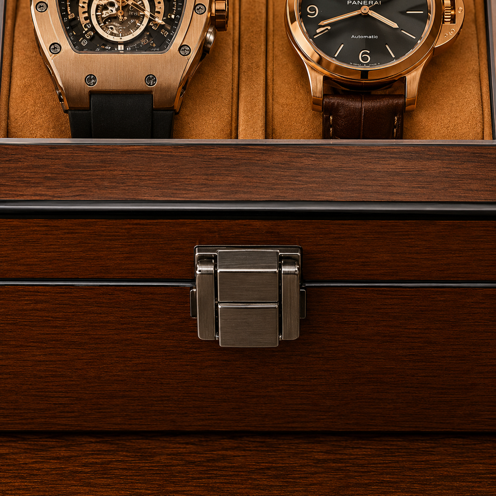 Boîte à montres en bois 6 emplacements