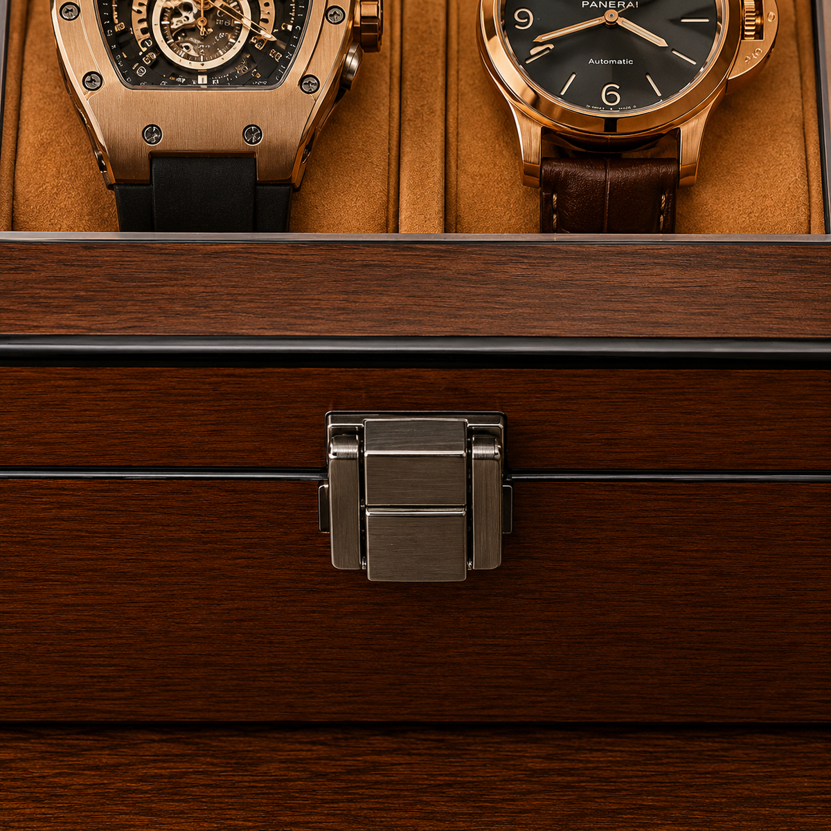 Boîte à montres en bois 6 emplacements