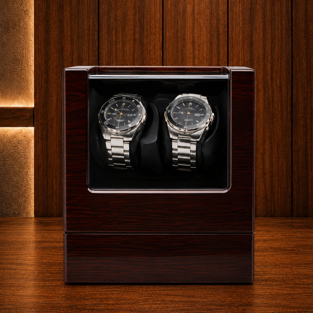Remontoir automatique bois 2 montres
