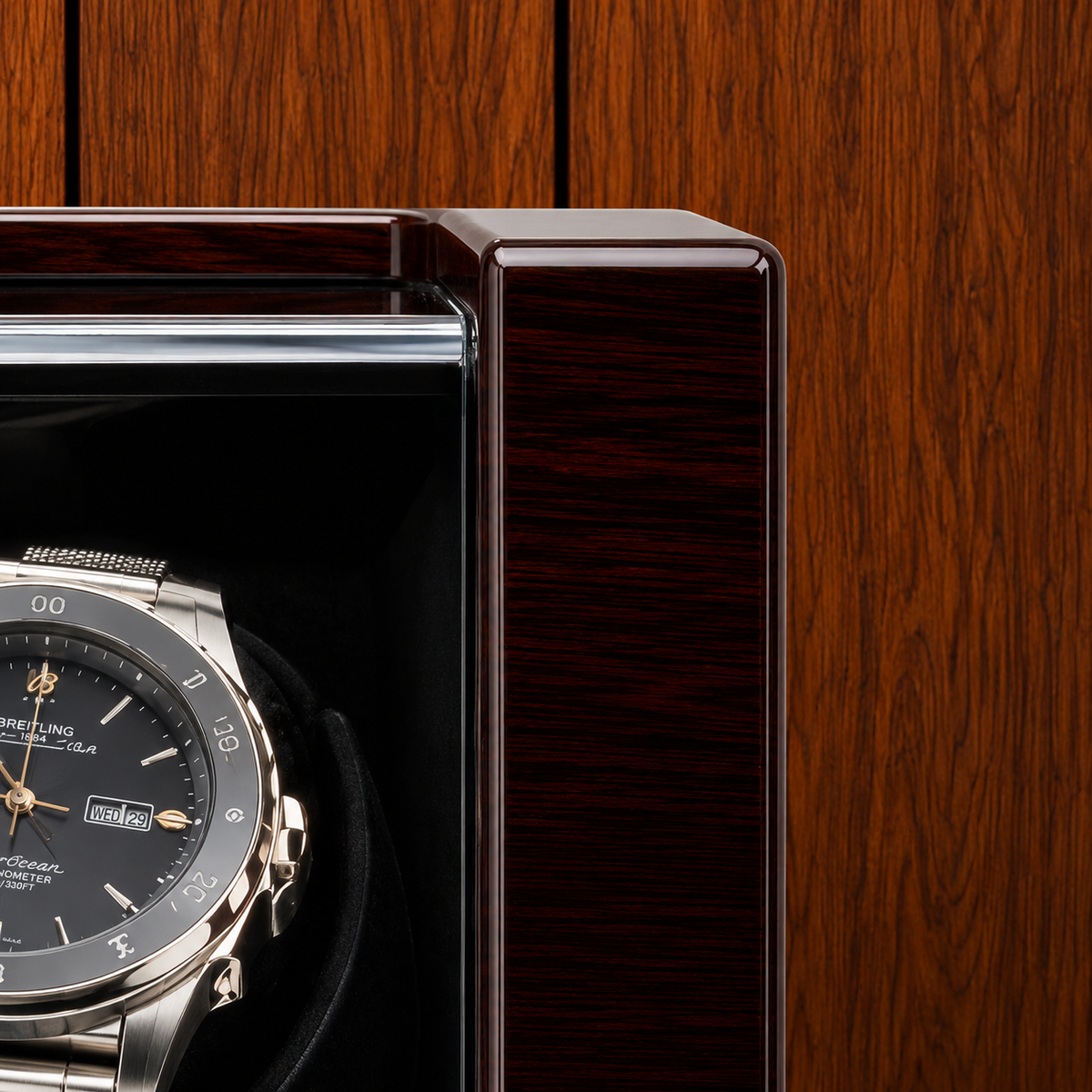 Remontoir automatique bois 2 montres