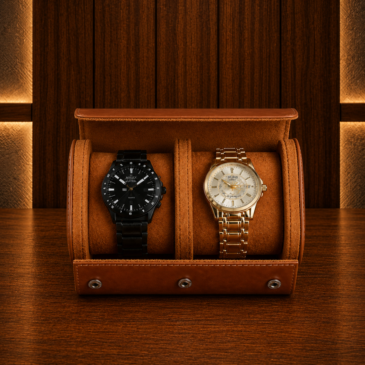 Étui à montres camel 2 montres