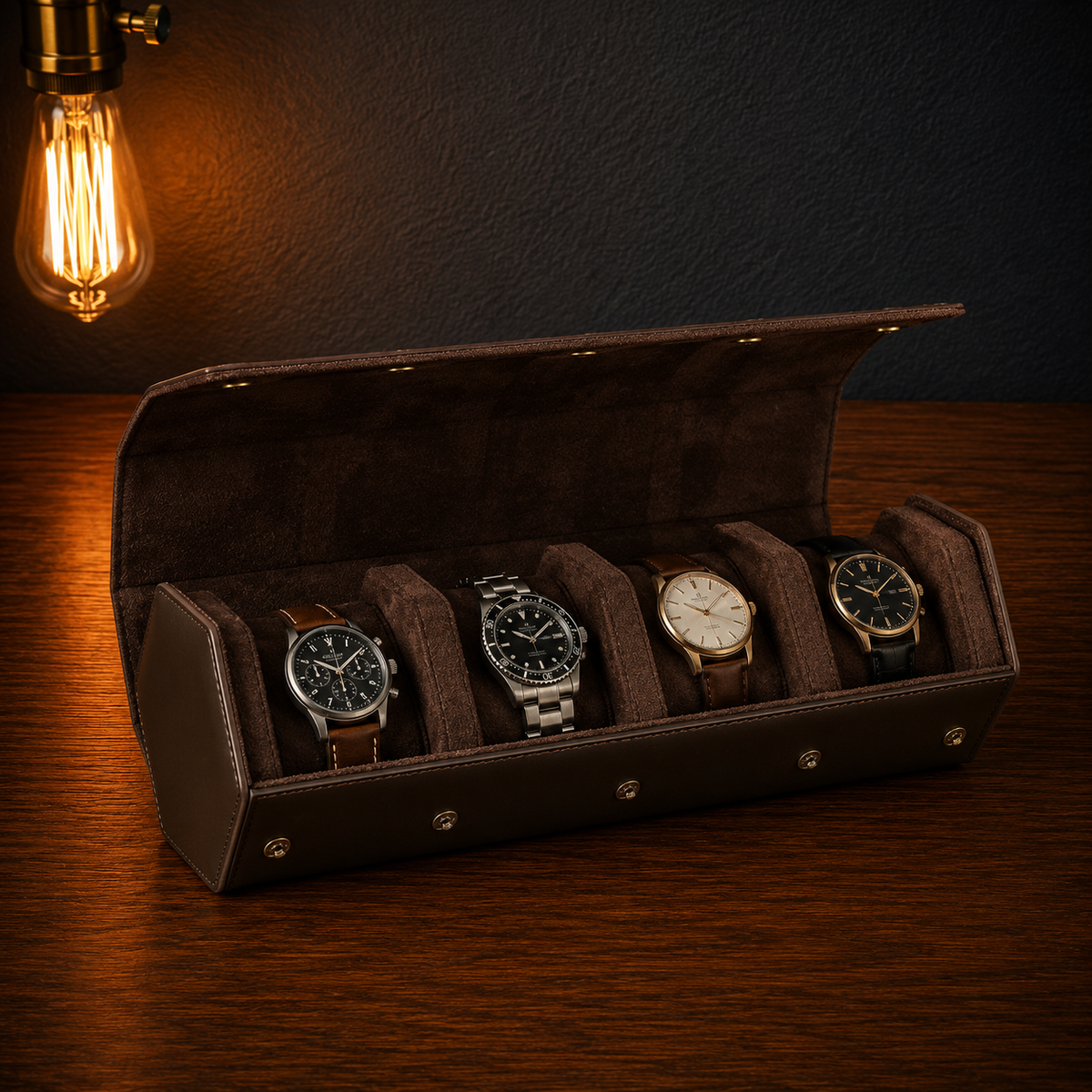 Boîte à montres homme 4 emplacements