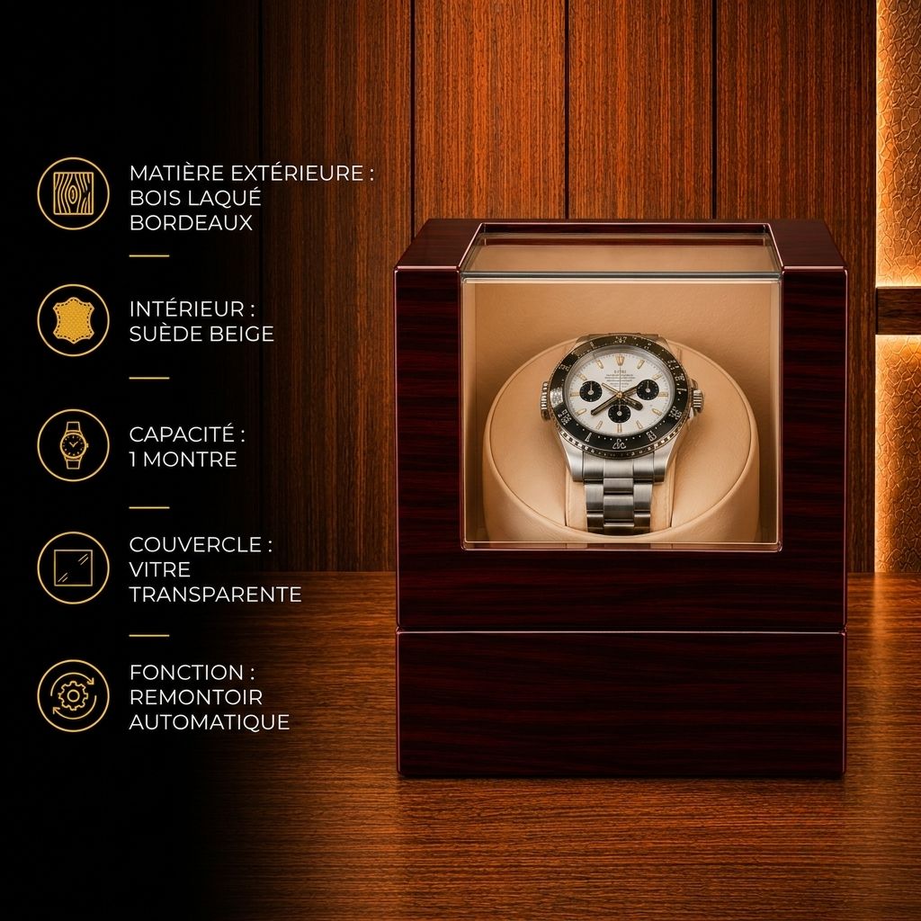 Remontoir automatique en bois 1 montre