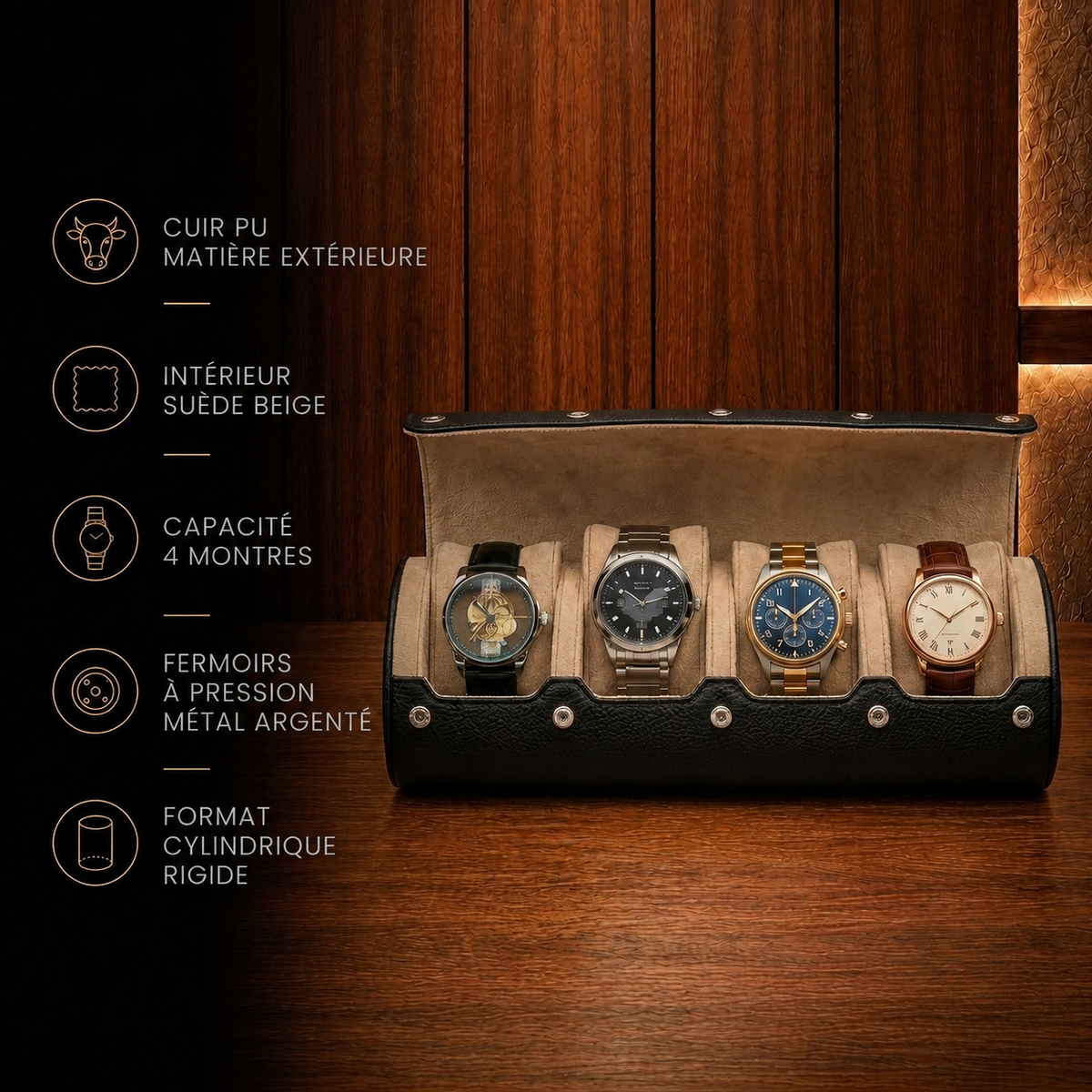 Étui à montres 4 montres