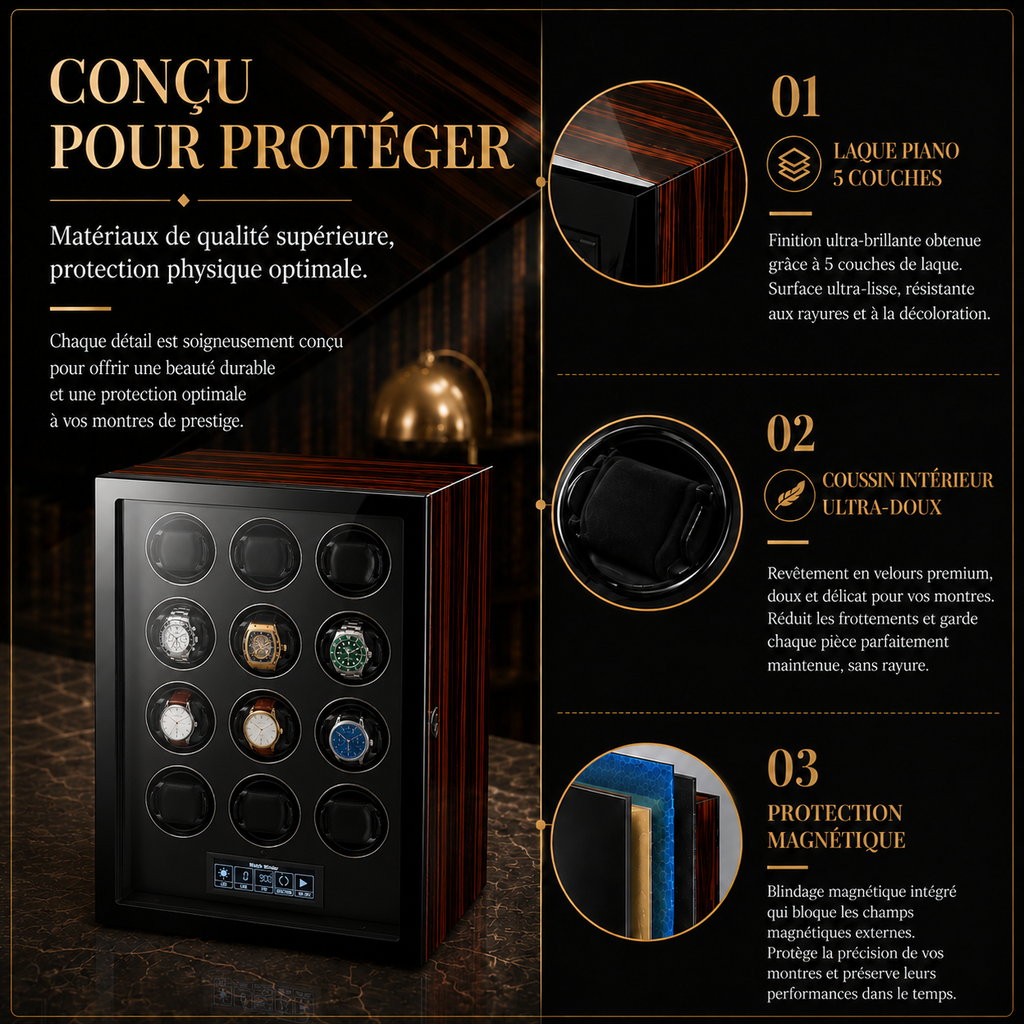 Remontoir automatique pour 12 montres