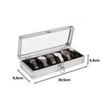 Boîte à montre aluminium 6 montres taille