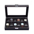 Boîte à montre douze montres style carbone