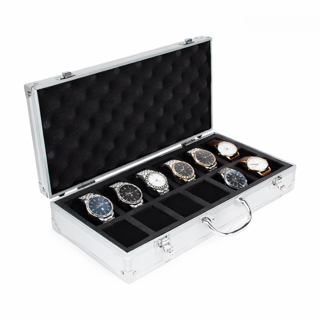 Boîte à montre homme argenté
