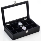 Boîte à montre homme noire dix montres