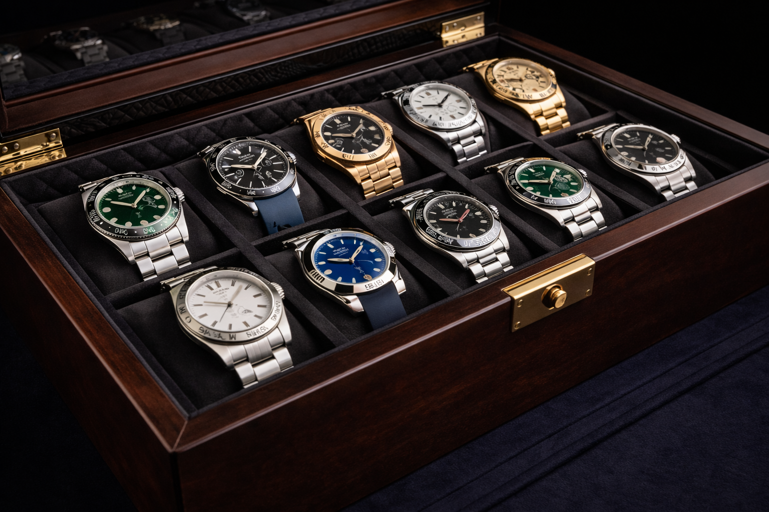Boîte à montre premium marron