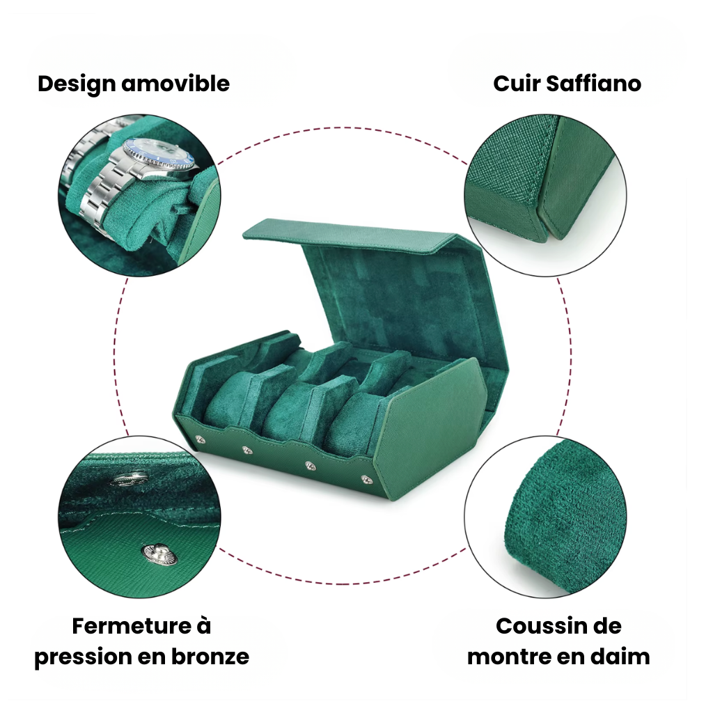 Boîte à montres homme 6 emplacements