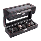 Boîte à montre six montres style carbone