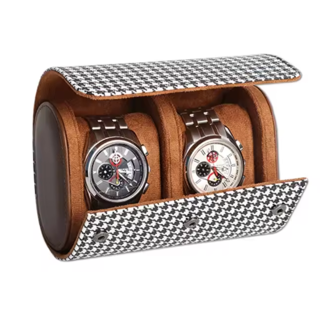 étui montre blanc et noir 2 montres
