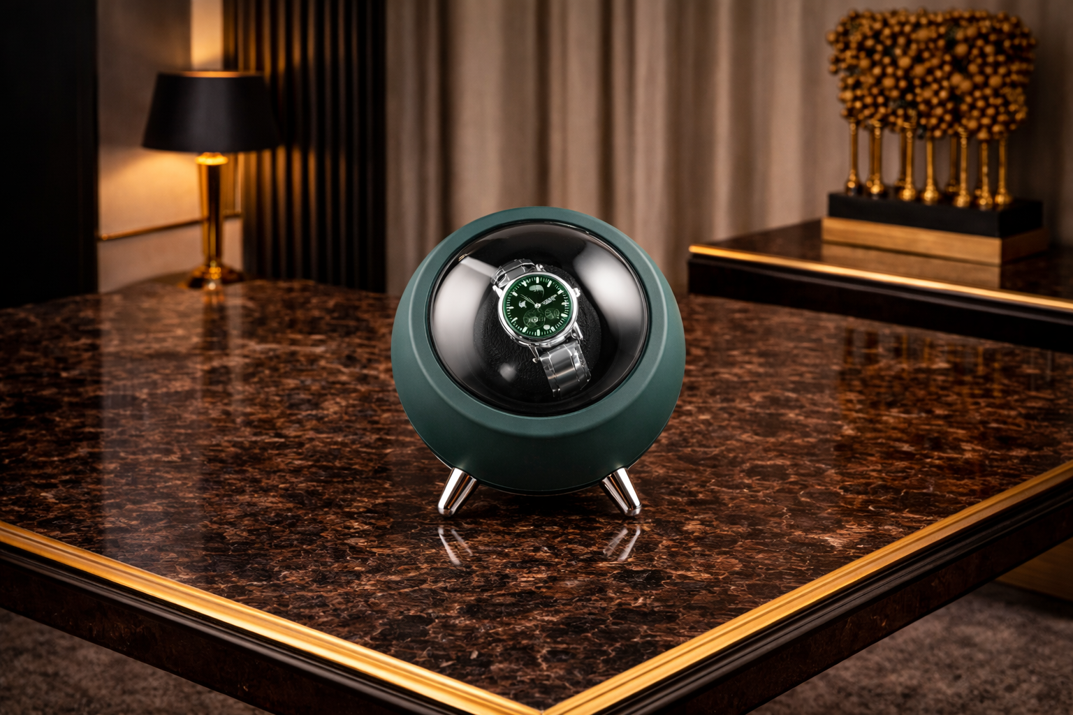 Remontoir montre vert une montre